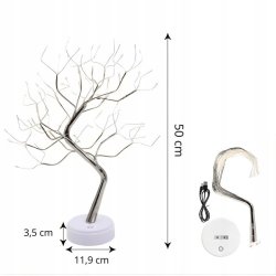 Drzewko Świąteczne Choinka 108 Led MULTIKOLOR Bonsai 50cm Dekoracja Ozdoba