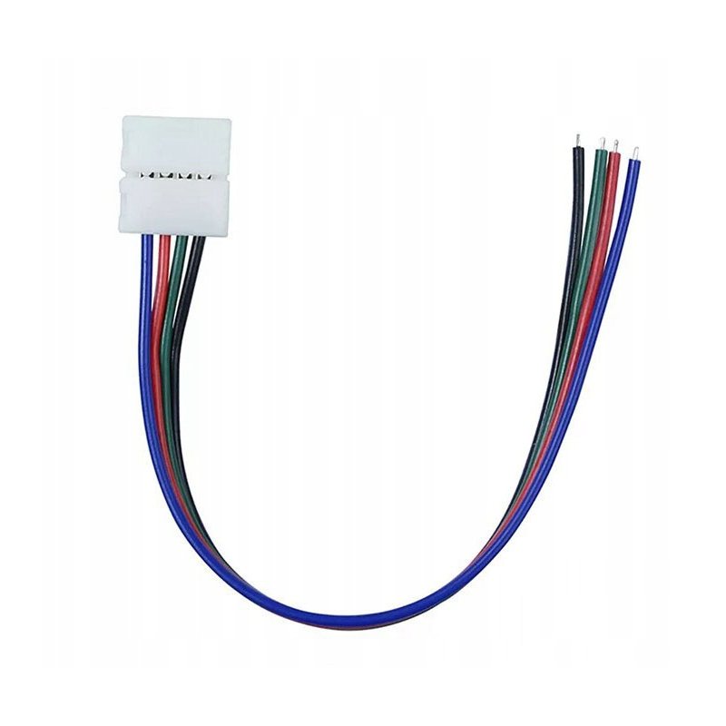 Złączka do taśmy LED RGB 10mm - 5050 z kablem 10cm