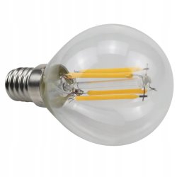 Żarówka E14 LED FILAMENT G45 4W EDISON kulk CIEPŁA