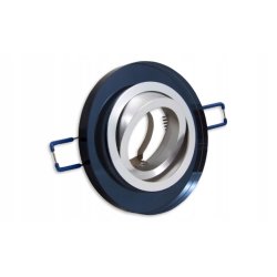 OPRAWA SZKLANA RUCHOMA CZARNA LED OKRĄGŁA + GU10