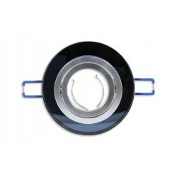 OPRAWA SZKLANA RUCHOMA CZARNA LED OKRĄGŁA + GU10