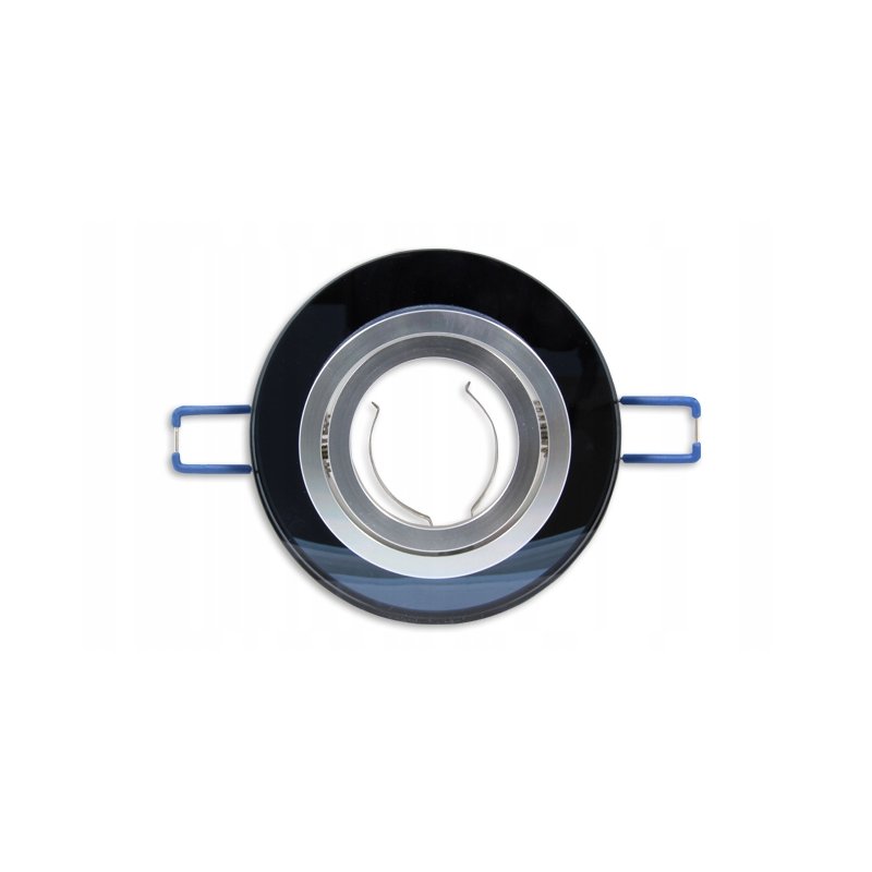 OPRAWA SZKLANA RUCHOMA CZARNA LED OKRĄGŁA + GU10