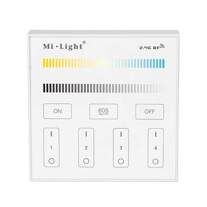 Pilot Panel Milight B2 MONO i CCT 4-strefy na AAA