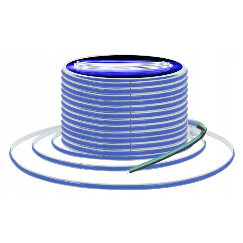 Taśma LED COB WĄSKA 5mm 12V 384diod/m neon linia ŚWIATŁA kolor NIEBIESKI 5m