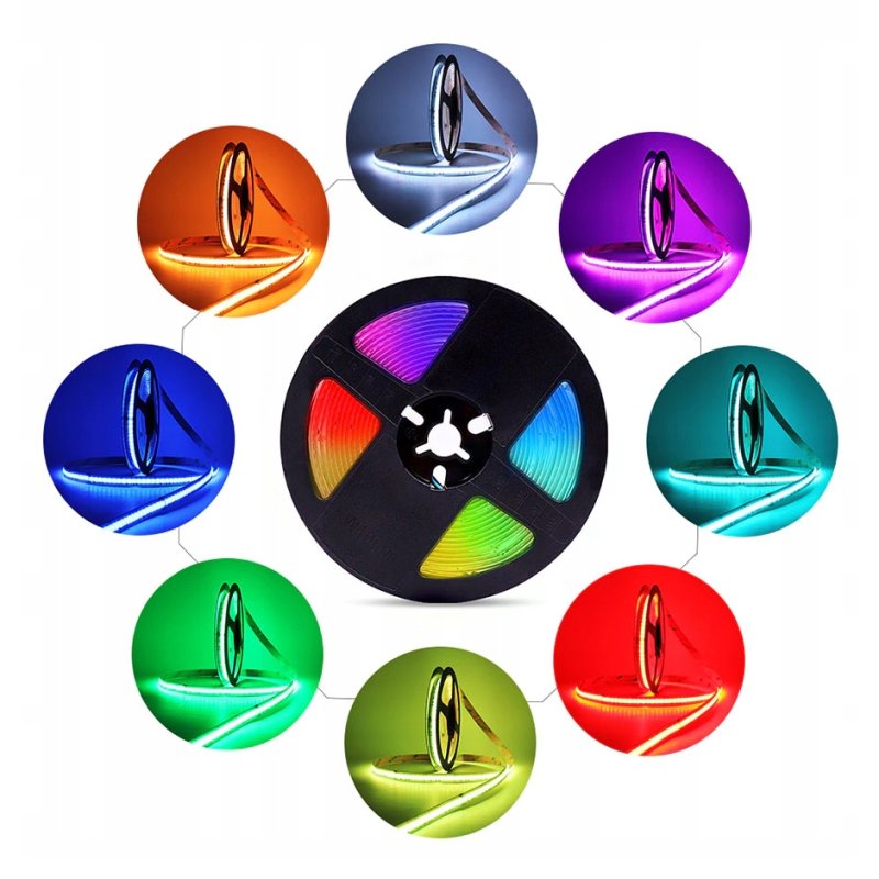 TAŚMA LED COB 24V 14,4w/m IP67 NEON linia RGB termococon wodoodporna 5MB