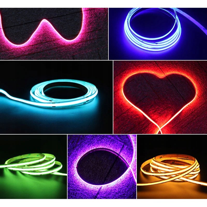 TAŚMA LED COB 24V 14,4w/m IP67 NEON linia RGB termococon wodoodporna 5MB