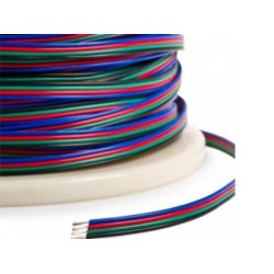 Kabel 1mb przewód 4-żyłowy kolorowy do taśm led RGB 4x 0,22mm na metry