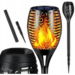 Lampka ogrodowa SOLARNA POCHODNIA płomień 1700K M