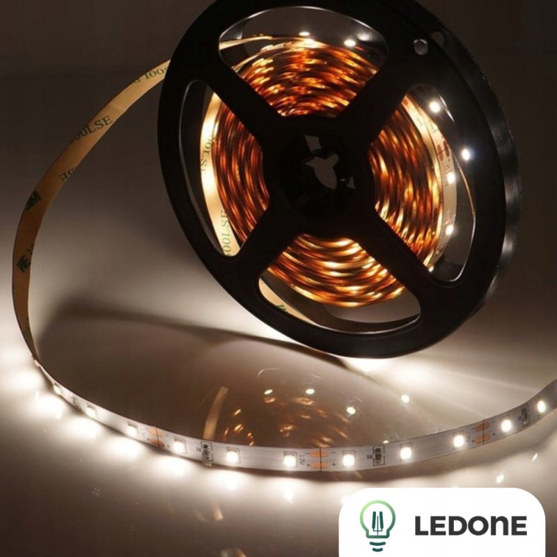 TAŚMA PASEK LED 2835 300 IP20 5m DZIENNA SAMOPRZYLEPNA 12V UNIWERSALNA CE