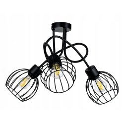 Lampa SUFITOWA żyrandol WISZĄCA LOFT drut KULA 3