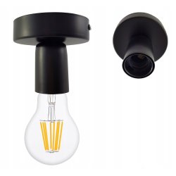 LAMPA sufitowa plafon czarny Loft na E27 Edison