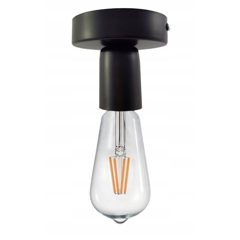 LAMPA sufitowa plafon czarny Loft na E27 Edison