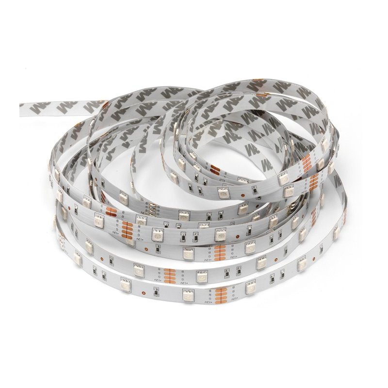 TAŚMA LED RGB 12V 5050 30diod IP20 MULTIKOLOR 1mb cięta z rolki 50m