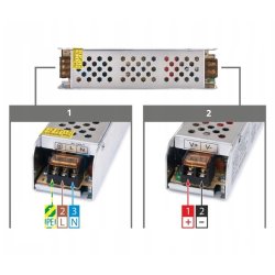 ZASILACZ MONTAŻOWY 12V 60W SLIM MODUŁOWY DO TAŚM LED CCTV MONTAŻOWY IP20