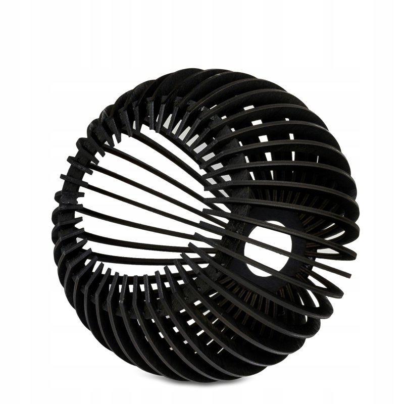 LAMPA sufitowa wisząca CZARNA zwis Loft na 1x E27 Drewno CZARNE