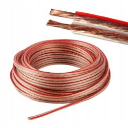 Kabel Przewód głośnikowy Audio LED 2x1,00mm CCA 1m