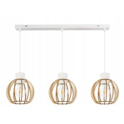 LAMPA sufitowa WISZĄCA ZWIS żyrandol loft DREWNO 3