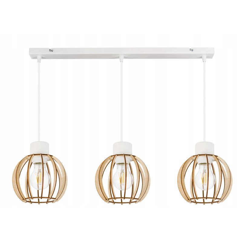 LAMPA sufitowa WISZĄCA ZWIS żyrandol loft DREWNO 3