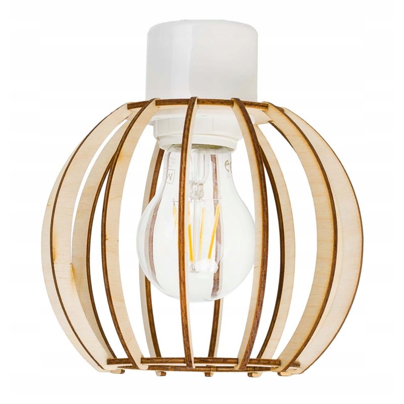 LAMPA sufitowa WISZĄCA ZWIS żyrandol loft DREWNO 3