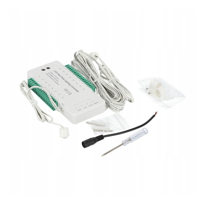 Sterownik schodowy 16 stopni 12-24V 240W + 2 PIR