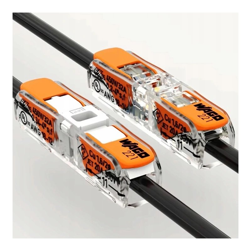 Szybkozłączka kostka WAGO 2x 0,2mm-4mm 221-2411 prosta przelotowa