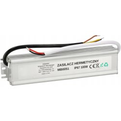 Zasilacz 12V 100W 8,3A wodoodporny taśm LED IP67 hermetyczny metal