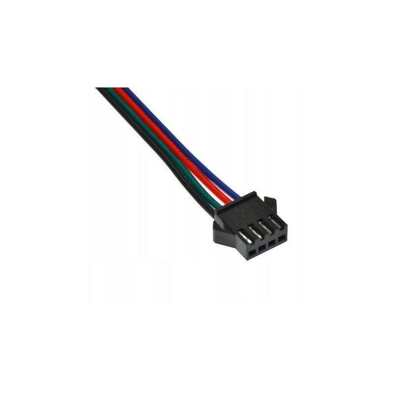 Złączka do taśmy LED RGB 4-PIN męska wtyk JST SM z kablem 13cm