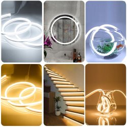 Taśma LED NEON flex IP68 230V 8x16mm 8W zimna 1m