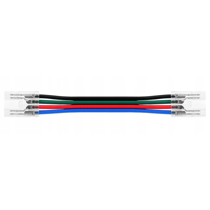 Złączka do taśm LED COB RGB IP20 10mm łącznik dwustronny z kablem