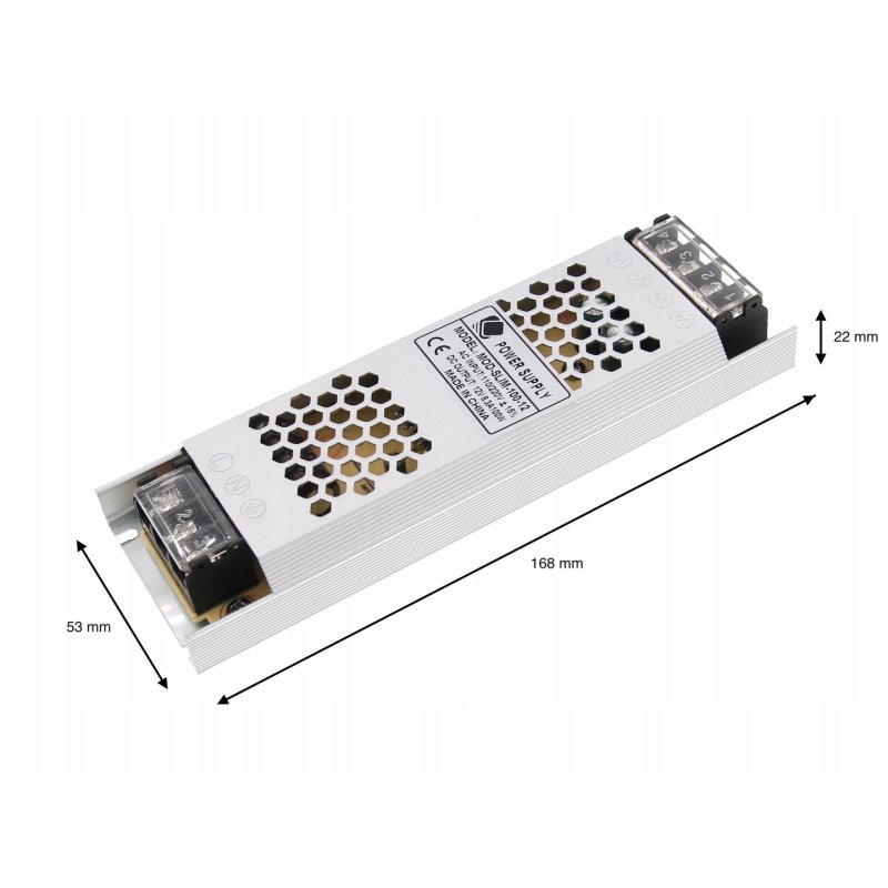 Zasilacz płaski 12V 8,3A 100W IP20 super slim do led
