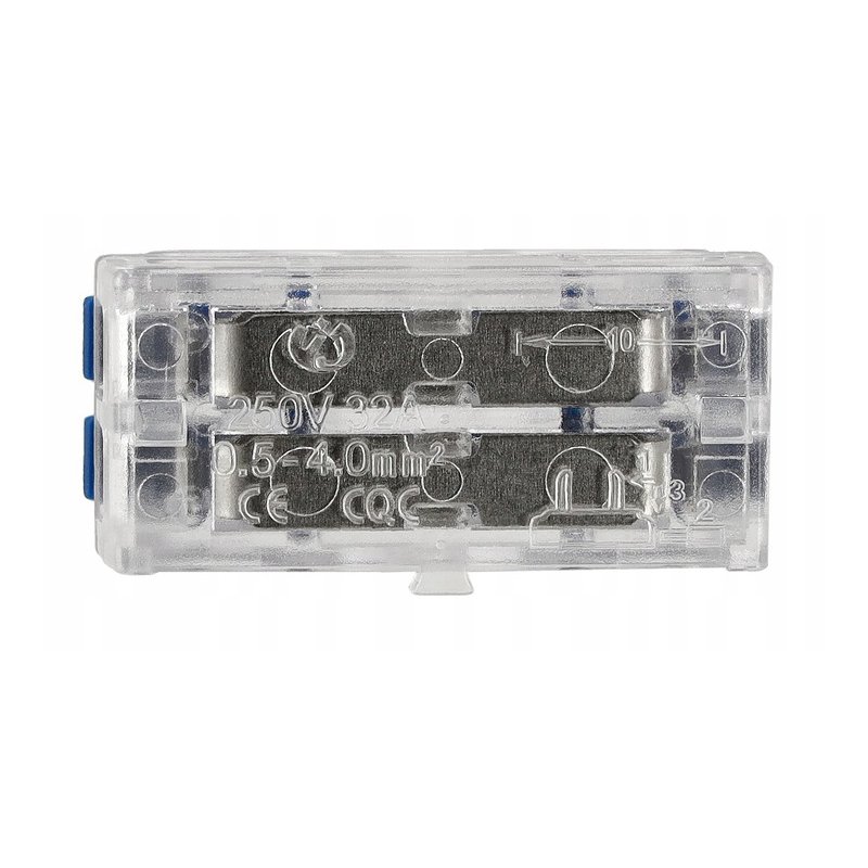 Złączka szybka zasisk przelotowa 2-torowa łącznik do taśm led mono cob smd