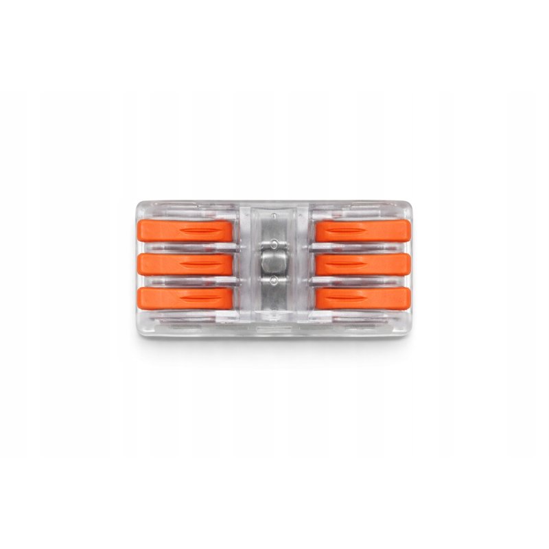 Złączka szybka zasisk przelotowa 6-torowa łącznik taśm led RGBCCT cob smd