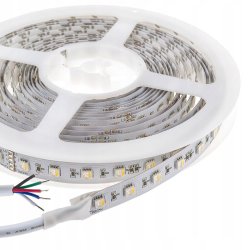 TAŚMA LED PREMIUM RGBW + WW / ciepła 4chip 4in1 5050 IP20 24V 1m