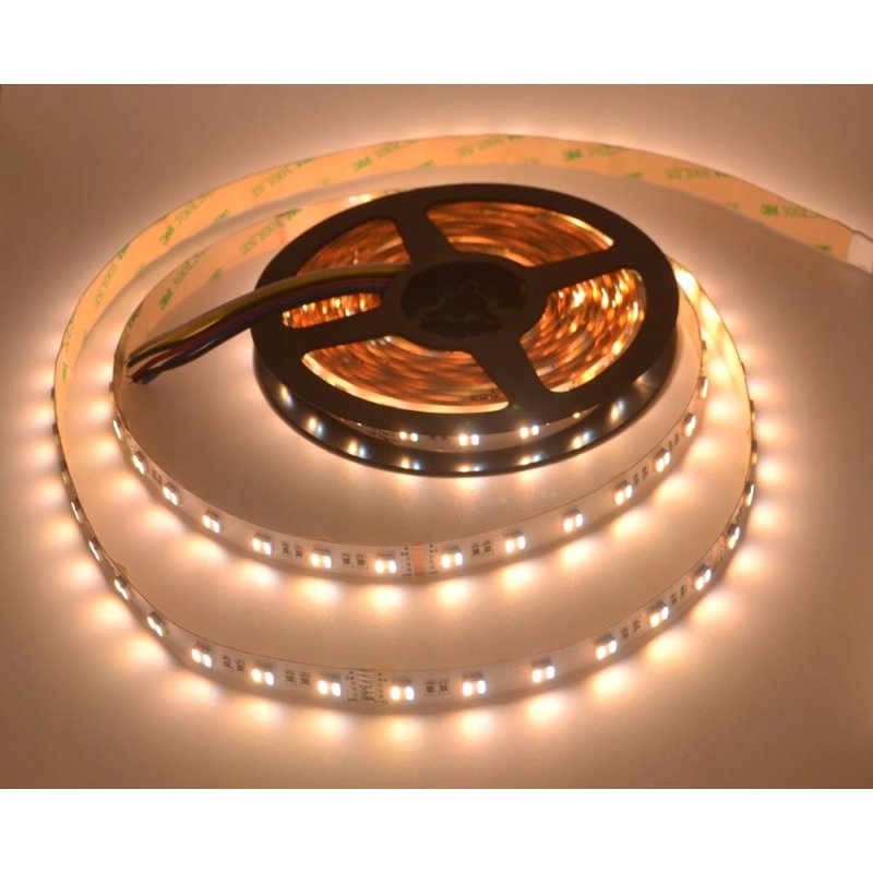 TAŚMA LED PREMIUM RGBW + WW / ciepła 4chip 4in1 5050 IP20 24V 1m