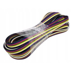 Kabel 1mb przewód 6-żyłowy kolorowy do taśm led RGBW +CCT 6x 0,22mm RGBCCT
