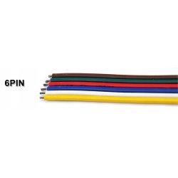 Kabel 1mb przewód 6-żyłowy kolorowy do taśm led RGBW +CCT 6x 0,22mm RGBCCT