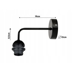 Lampa kinkiet ścienny stały prosty LOFT klosz PIRAMIDKA Drewno na 1x E27