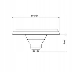 Żarówka LED GU10 ES111 do opraw AR111 15W 230V CCD WW barwa biała Ciepła