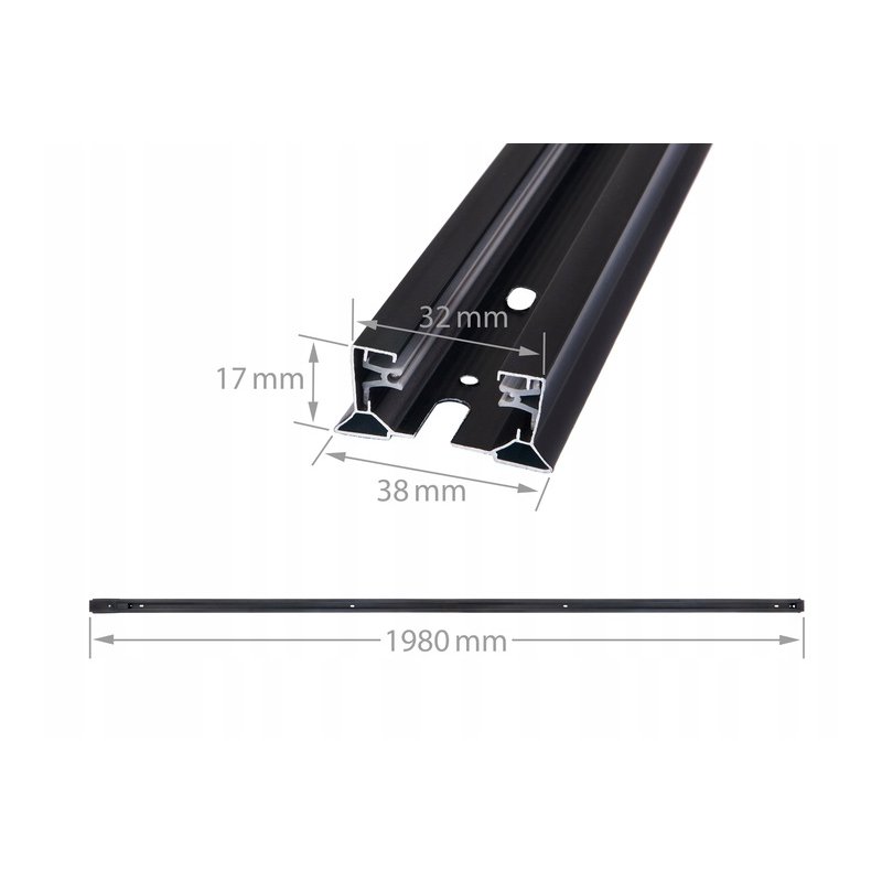 Zestaw 6x SPOT REFLEKTOR lampa GU10 na szynę 1f SZYNOPRZEWÓD szyna 2m