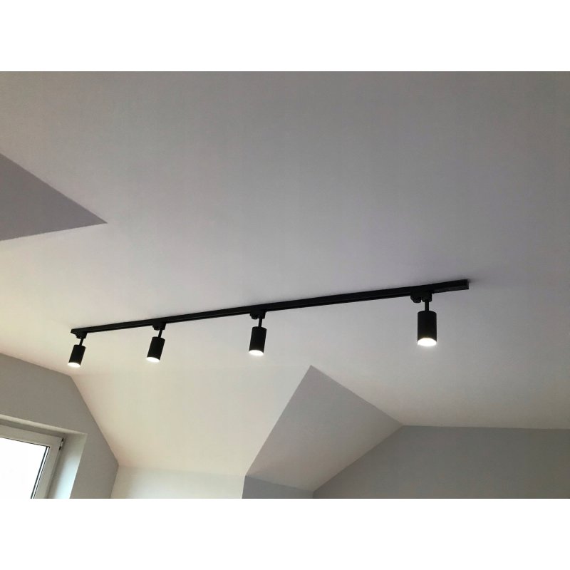 Zestaw 6x SPOT REFLEKTOR lampa GU10 na szynę 1f SZYNOPRZEWÓD szyna 2m