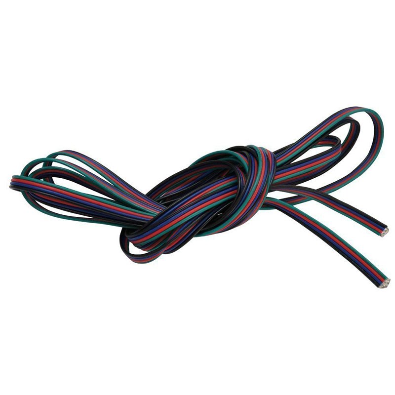 Kabel 1mb przewód 4-żyłowy kolorowy do taśm led RGB 4x 0,22mm na metry