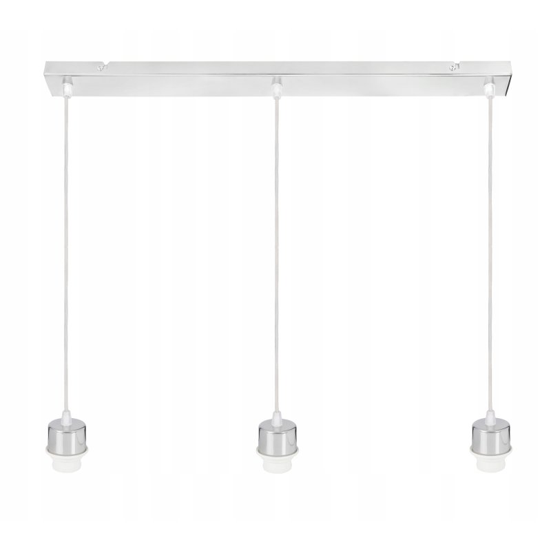 PODSTAWA BAZA LAMPA SUFITOWA WISZĄCA ZWIS CHROM METAL NA 3X E27 POD KLOSZ