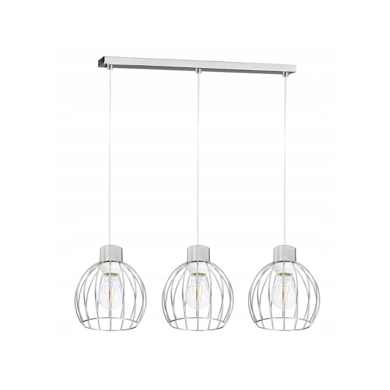 PODSTAWA BAZA LAMPA SUFITOWA WISZĄCA ZWIS CHROM METAL NA 3X E27 POD KLOSZ