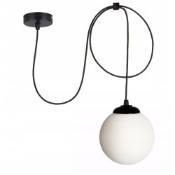 LAMPA WISZĄCA ZWIS ŻYRANDOL SUFITOWY LOFT SZKLANY KLOSZ KULA PAJĄK LED E27