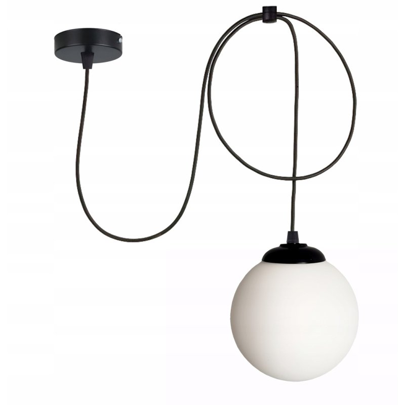 LAMPA WISZĄCA ZWIS ŻYRANDOL SUFITOWY LOFT SZKLANY KLOSZ KULA PAJĄK LED E27