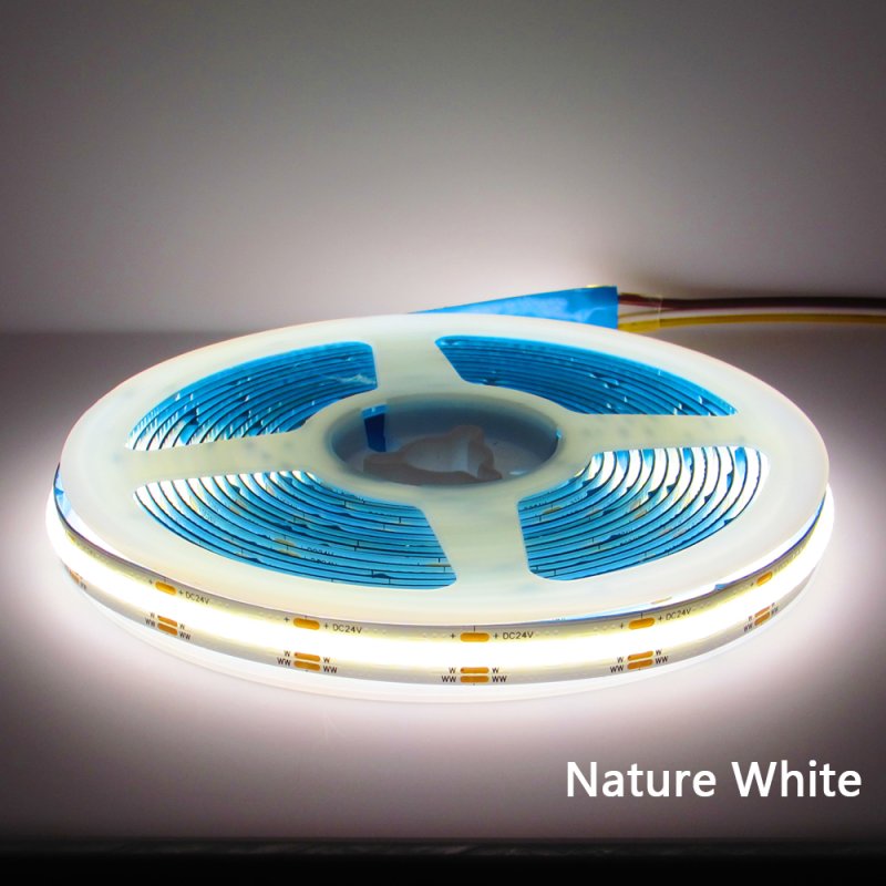 Taśma LED COB linia światła 24V 5m 480 diod na metr Biała Neutralna PRO