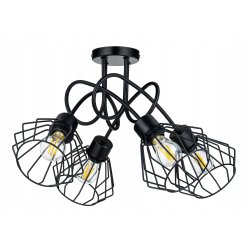 Lampa SUFITOWA żyrandol WISZĄCA LOFT drut BRYLANT