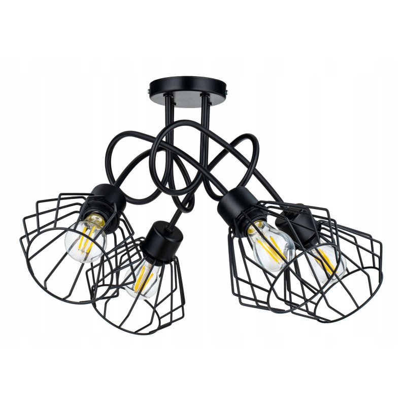 Lampa SUFITOWA żyrandol WISZĄCA LOFT drut BRYLANT