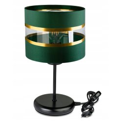 Lampka nocna Lampa stołowa biurkowa loft na led E27 Abażur zielony