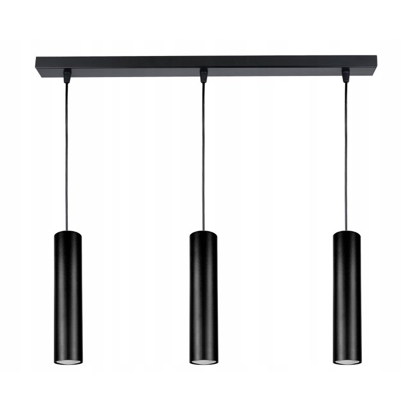 LAMPA WISZĄCA ZWIS żyrandol belka 60cm sufitowa 3x TUBA 15cm GU10